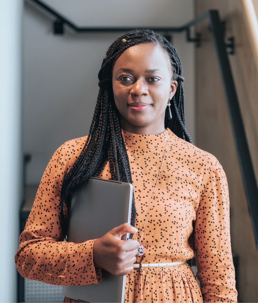 Black woman working in the UK
